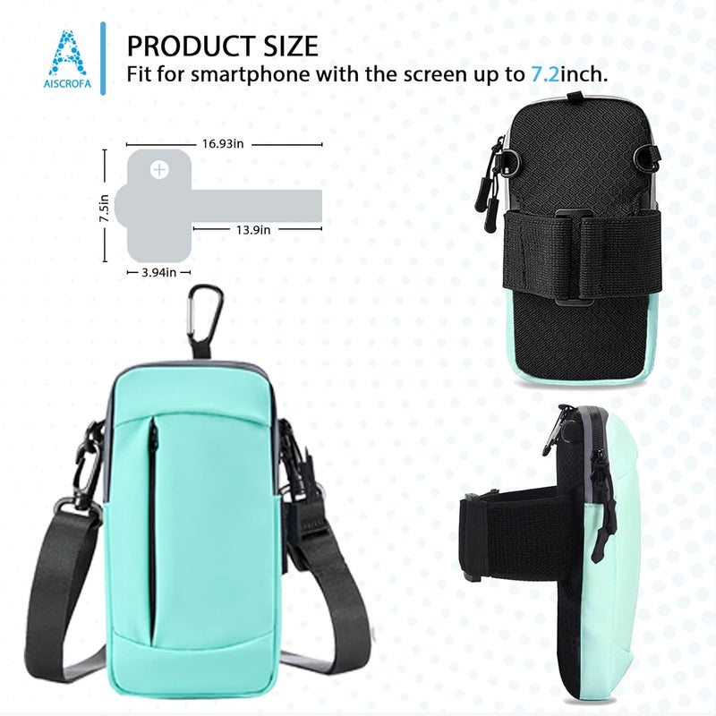 AiScrofa Phone Holder Arm Bands for Running Armband Small Crossbody Bags for Women Kids,iPhone 15 14 13 12 11 Pro Max Xs Xr X 6 7 8 Plus SE Mini Galaxy Ultra Edge S24 S23 Note - Image 2